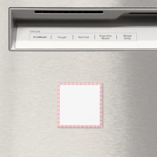 Candy Pink Stripe Border Template Magnet (In Situ (Geschirrspüler))