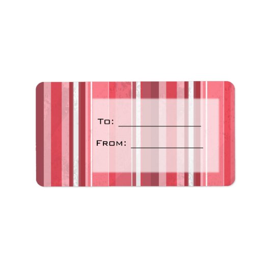 Candy Pink Stripes Adressaufkleber (Vorne)