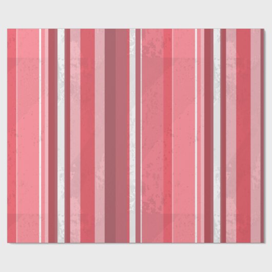 Candy Pink Stripes Geschenkpapier (Flach)