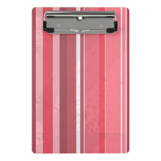 Candy Pink Stripes Mini Klemmbrett (Vorderseite)