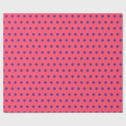 Candy Pink und lila Polka-Punkt Geschenkpapier (Flach)