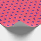 Candy Pink und lila Polka-Punkt Geschenkpapier (Ecke)