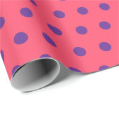 Candy Pink und lila Polka-Punkt Geschenkpapier (Rolleneckpunkt)