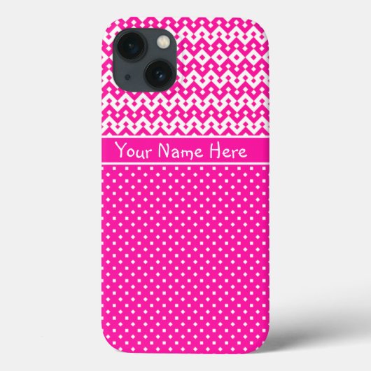 Candy Pink und White Custom iPhone 6 Fall Case-Mate iPhone Hülle (Rückseite)