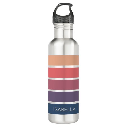 Candy Pink x Serene Blue Aesthetic Keychain Edelstahlflasche (Vorderseite)