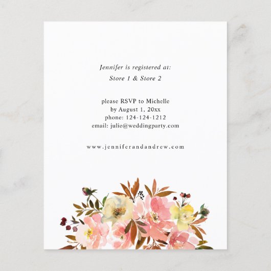 Candy Pink & Yellow Brautparty (Rückseite)