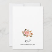 Candy Pink & Yellow Floral 2 Wedding Einladung (Rückseite)