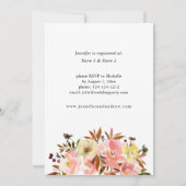 Candy Pink & Yellow Floral Brautparty Einladung (Rückseite)