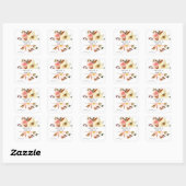 Candy Pink & Yellow Floral Danke Square Sticker (Blatt)