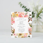 Candy Pink & Yellow Floral Graduation Party (Stehend Vorderseite)