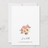 Candy Pink & Yellow Floral Wedding Einladung (Rückseite)