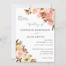 Candy Pink & Yellow Floral Wedding Einladung