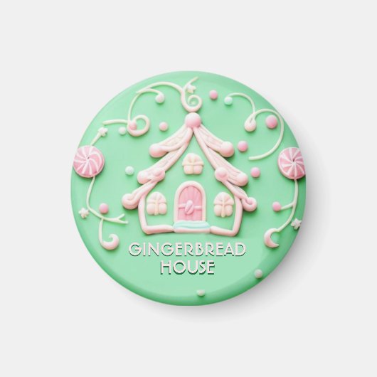 Candy/Pnk Gingerbrot House Magnet (Vorne)