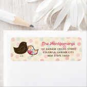 Candy Pop Cute Damask Chicks Baby Shower Address (Insitu)