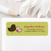 Candy Pop Damask Chicks Kinderdusche Adressenschil (Insitu)