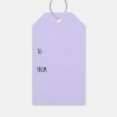 Candy Portrait Rottweiler Dog Lila Orange Geschenkanhänger (Rückseite)