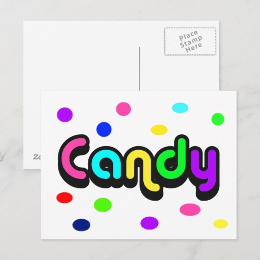 Candy-Postkarte Postkarte (Vorne/Hinten)