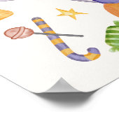 Candy Pumpkin Ghosts Halloween Baby Begrüßungszeic Poster (Ecke)