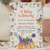 Candy Pumpkin Ghosts Halloween Baby Brewing Dusche Einladung