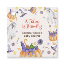 Candy Pumpkin Ghosts Halloween Baby Brewing Dusche