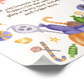 Candy Pumpkin Ghosts Halloween Diaper Raffle Sign Poster (Ecke)