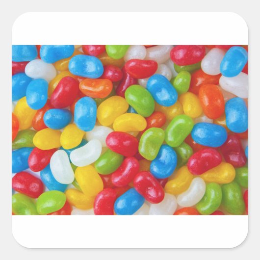 Candy Quadratischer Aufkleber (Vorderseite)