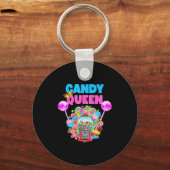 Candy Queen Shirt Funny Lollip Candy Lover Humor  Schlüsselanhänger (Vorderseite)