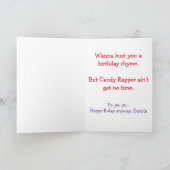 Candy Rapper Geburtstagkarte Dankeskarte (Innenseite)