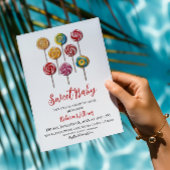 Candy Ready to Pop Sweet Baby Dusche Einladung