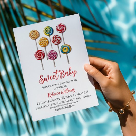 Candy Ready to Pop Sweet Baby Dusche Einladung