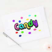Candy-Rechteck-Aufkleber Rechteckiger Aufkleber (Umschlag)