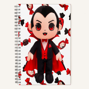 Candy Red and Black Dracula Inspiriert Halloween Notizblock