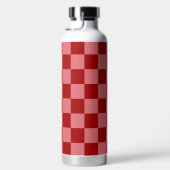 Candy Red and Candy Pink Checkerboard Trinkflasche (Rechts)