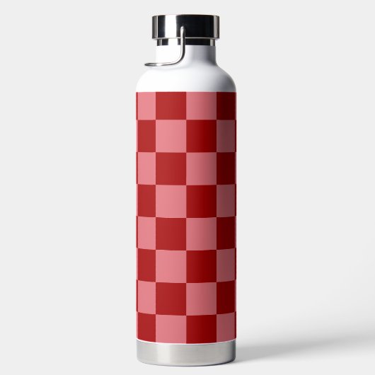 Candy Red and Candy Pink Checkerboard Trinkflasche (Rechts)