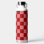 Candy Red and Candy Pink Checkerboard Trinkflasche (Vorderseite)