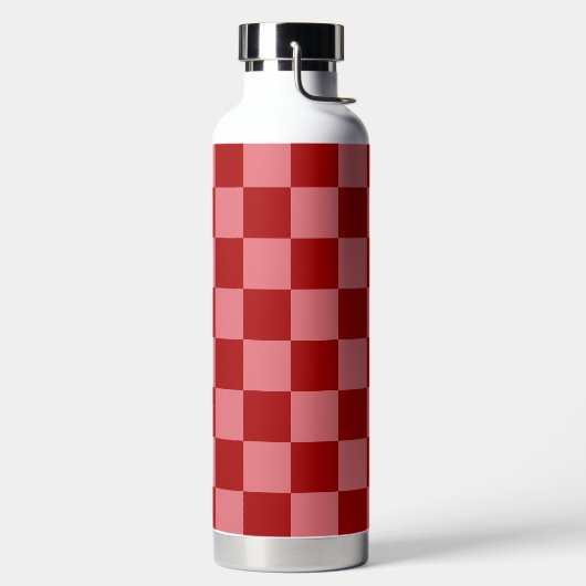 Candy Red and Candy Pink Checkerboard Trinkflasche (links)