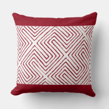 Candy Red and White African Mud Stoffmuster