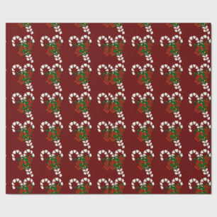 Candy Red Candy Cane Wrapping Paper Geschenkpapier