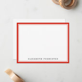 Candy Red Classic Doppelgrenzkorrespondenz Mitteilungskarte (Vorderseite/Rückseite Beispiel)