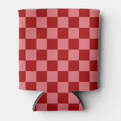 Candy Red und Candy Pink Checkerboard Dosenkühler (Vorderseite)