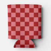 Candy Red und Candy Pink Checkerboard Dosenkühler (Rückseite)