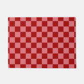 Candy Red und Candy Pink Checkerboard Fußmatte (Vorderseite)