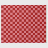 Candy Red und Candy Pink Checkerboard Geschenkpapier (Flach)