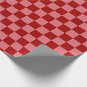 Candy Red und Candy Pink Checkerboard Geschenkpapier (Ecke)