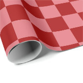 Candy Red und Candy Pink Checkerboard Geschenkpapier (Rolleneckpunkt)