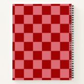 Candy Red und Candy Pink Checkerboard Notizblock (Rückseite)