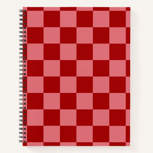 Candy Red und Candy Pink Checkerboard Notizblock (Vorderseite)