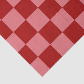 Candy Red und Candy Pink Checkerboard Seidenpapier (Detail)