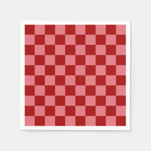 Candy Red und Candy Pink Checkerboard Serviette