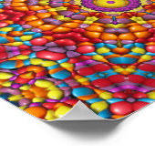 Candy Red Yellow Orange Vintag Kaleidoskop Poster (Ecke)